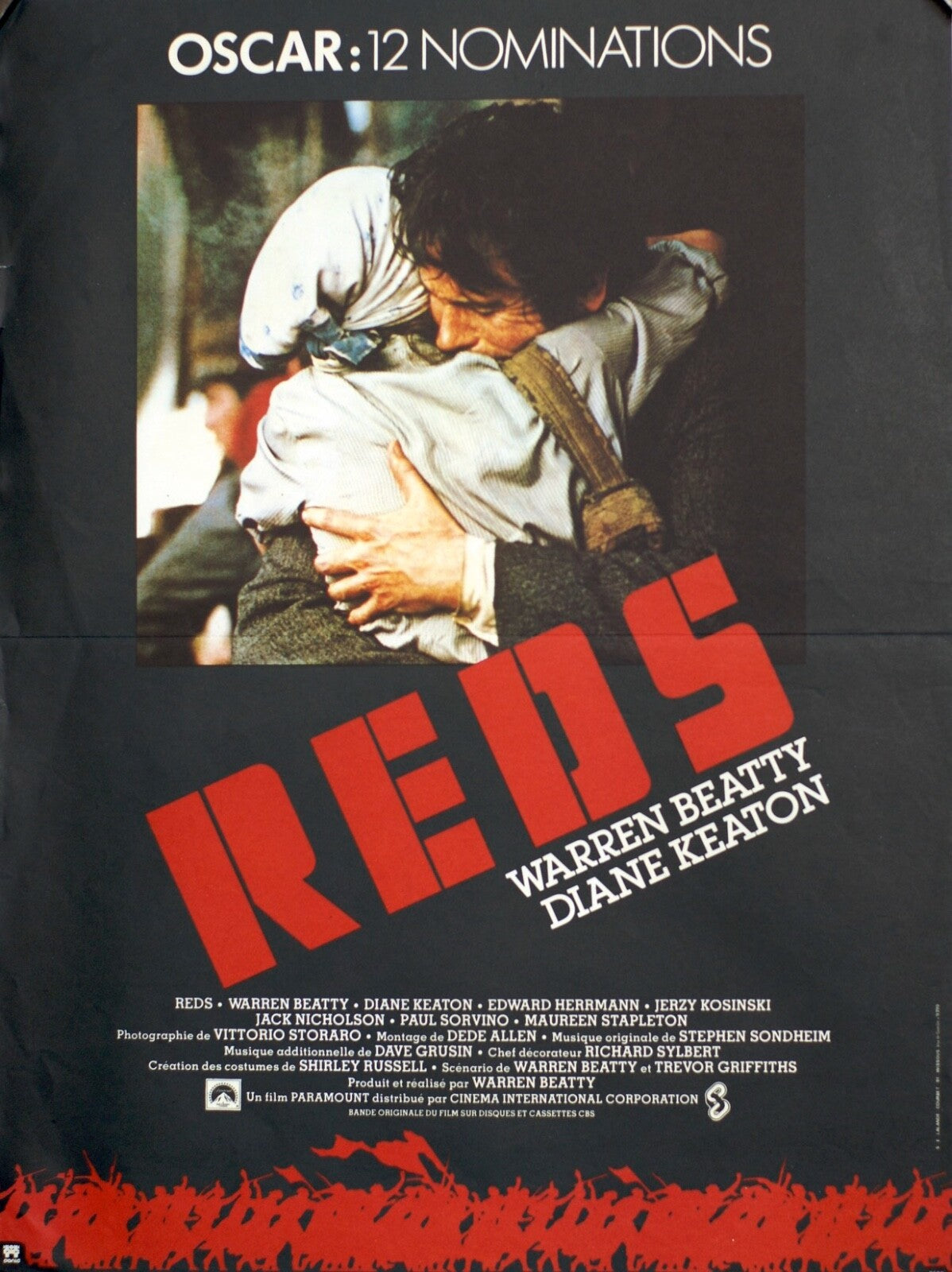 REDS, Warren Beathy, MOVIE POSTER ORIGINAL, Diane Keaton 40X60
