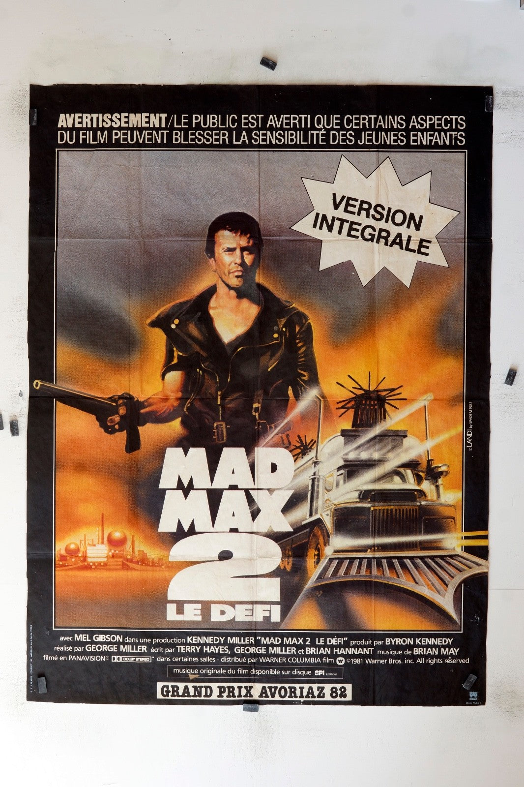 MAD MAX 2 LE DÉFI MEL GIBSON MOVIE POSTER ORIGINAL (120x160)