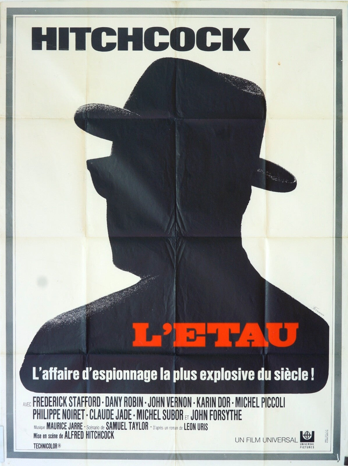 L’ETAU MOVIE POSTER ORIGINAL 120x160 HITCHCOCK