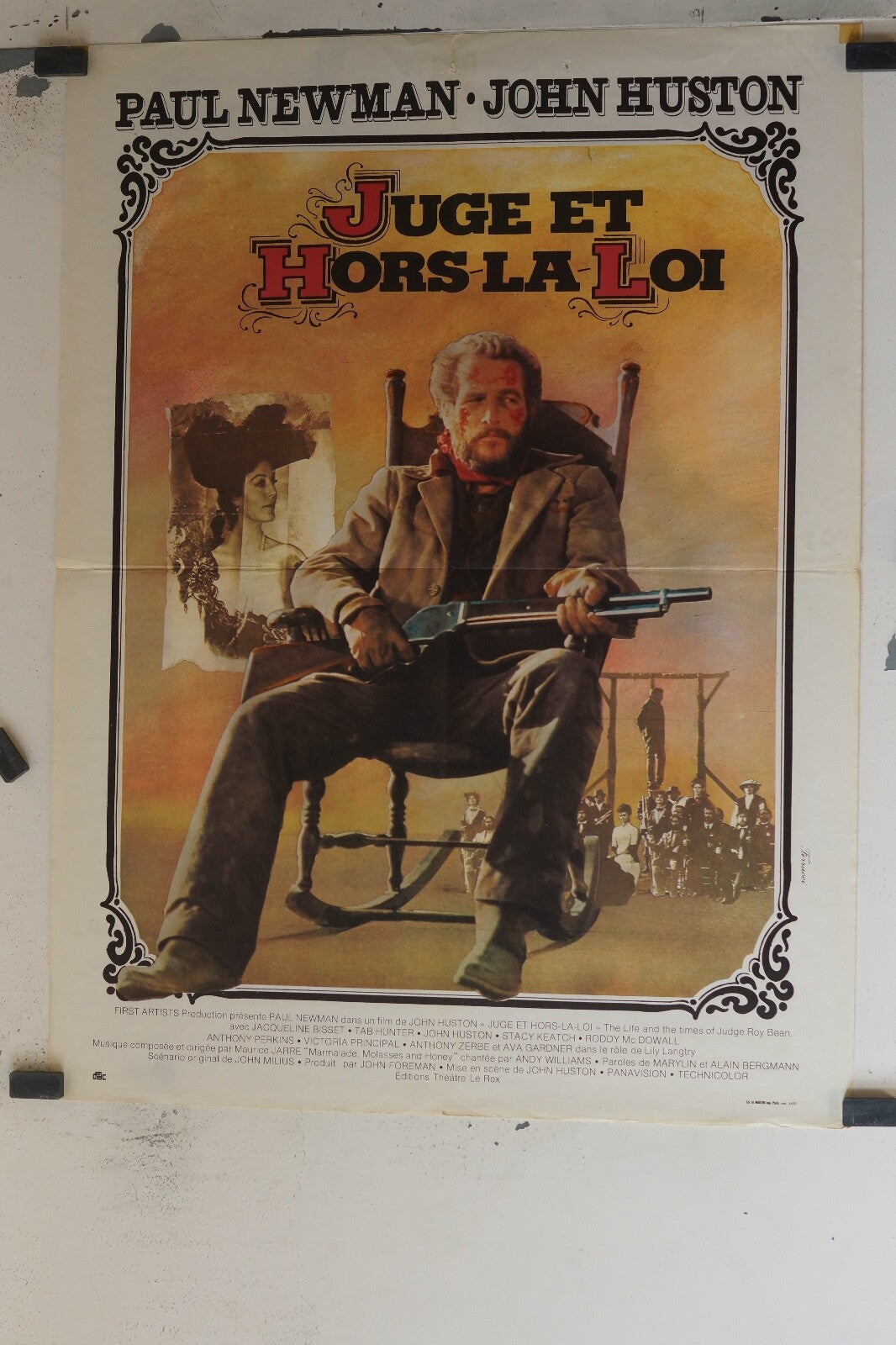 JUGE ET HORS LA LOI POSTER ORIGINAL (60X80) Paul Newman , Jacqueline Bisset