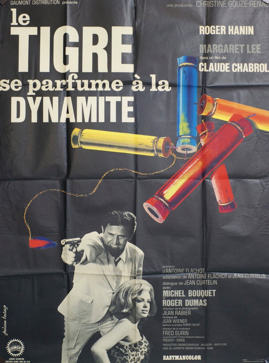 LE TIGRE SE PARFUME À LA DYNAMITE ROGER HANIN MOVIE POSTER ORIGINAL 120x160