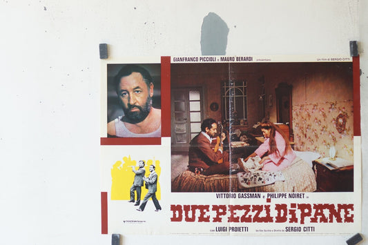 DUE PEZZI DI PANEMOVIE POSTER ORIGINAL (66x46) Vittorio Gassman , Philippe noir