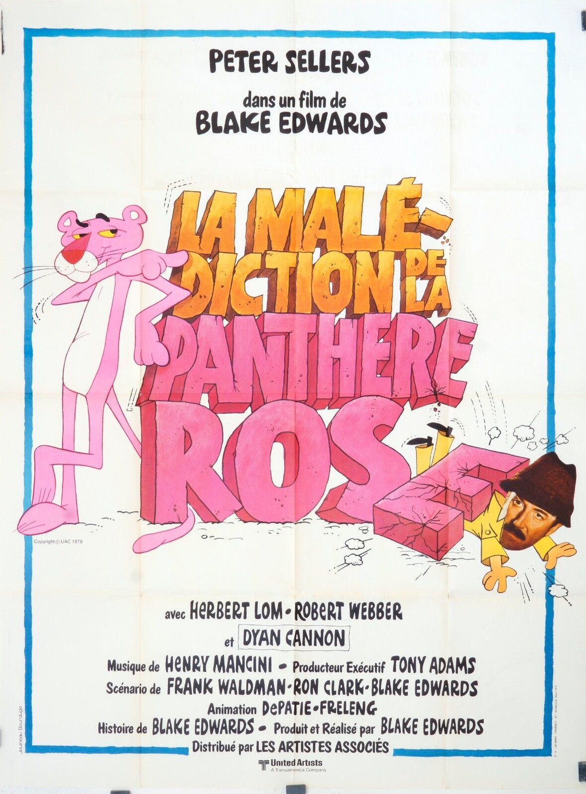 LA MALÉDICTION DE LA PANTHÈRE ROSE MOVIE POSTER ORIGINAL 120x160 PETER SELLERS