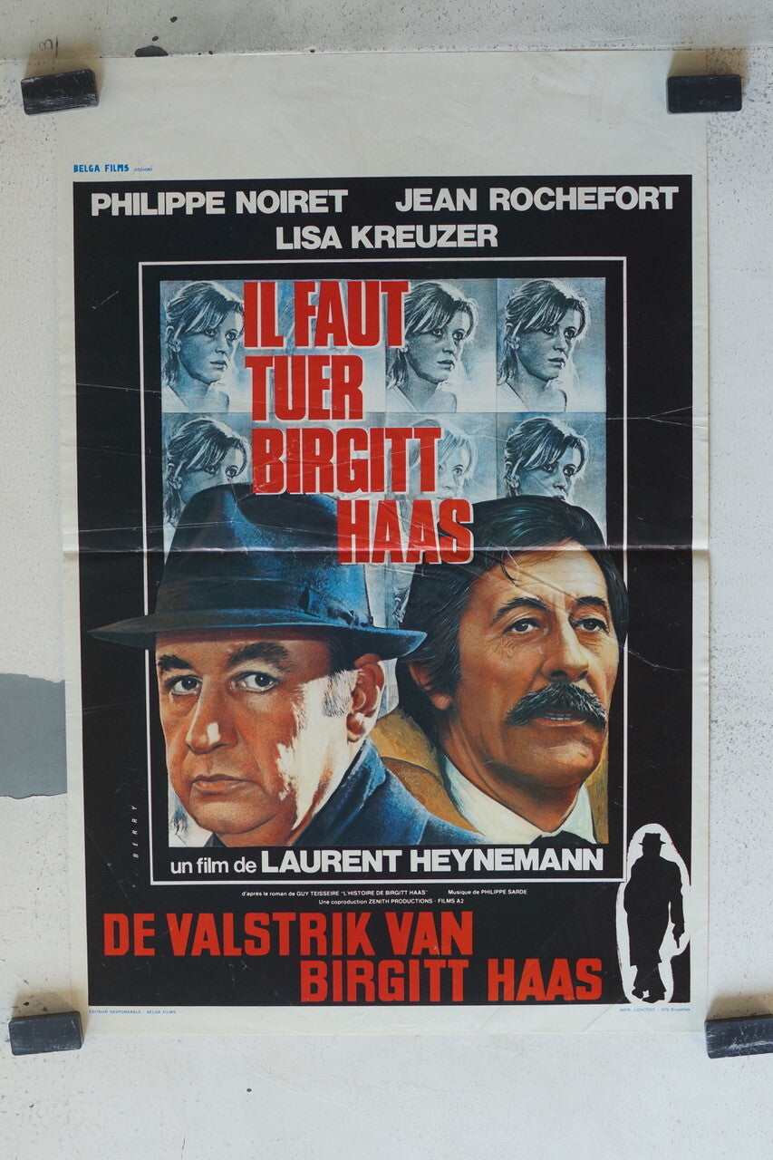 IL FAUT TUER BIRGITT HAAS (POSTER ORIGINAL) 30X55 Philipe Noiret ,Jean Rochefort