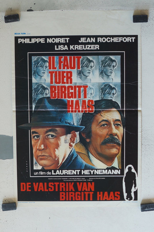 IL FAUT TUER BIRGITT HAAS (POSTER ORIGINAL) 30X55 Philipe Noiret ,Jean Rochefort