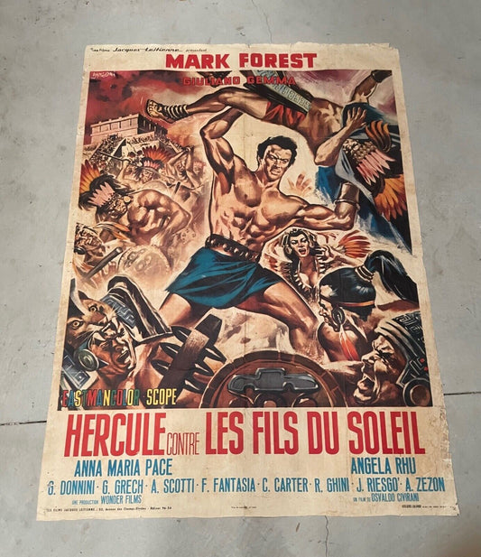 HERCULE CONTRE LES FILS DU SOLEIL movie poster ORIGINAL 120x160 MARK FOREST
