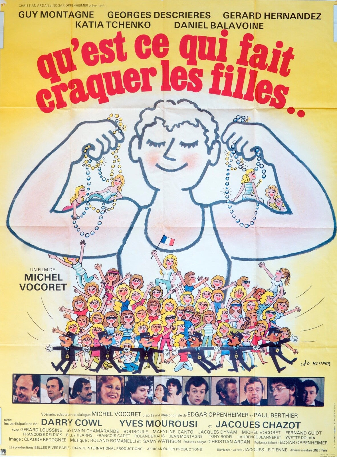 QU’EST-CE QUI FAIT CRAQUER LES FILLES 120X160 POSTER ORGINAL GUY MANTAGNE