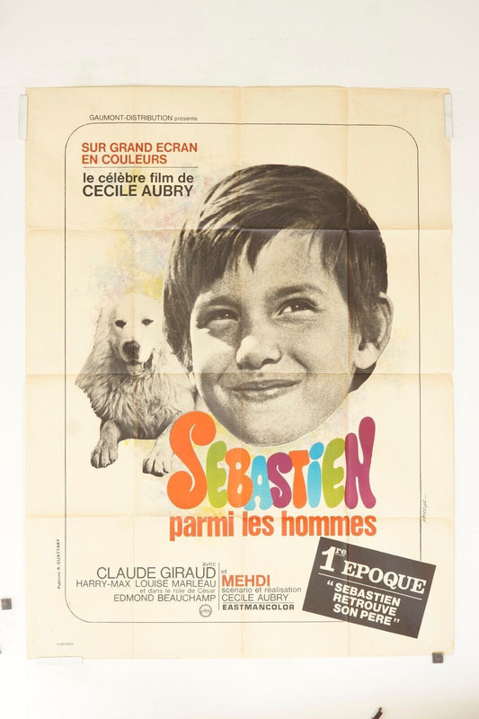 SEBASTIEN PARMI LES HOMMES MOVIE POSTER ORIGINAL 120x160 CLAUDE GIRAUD