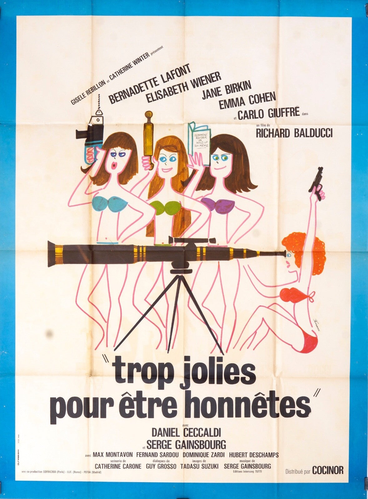 TROP JOLIES POUR ETRE HONNETES DANIEL CECCALDI MOVIE POSTER ORIGINAL (120X160)