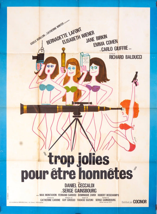 TROP JOLIES POUR ETRE HONNETES DANIEL CECCALDI MOVIE POSTER ORIGINAL (120X160)