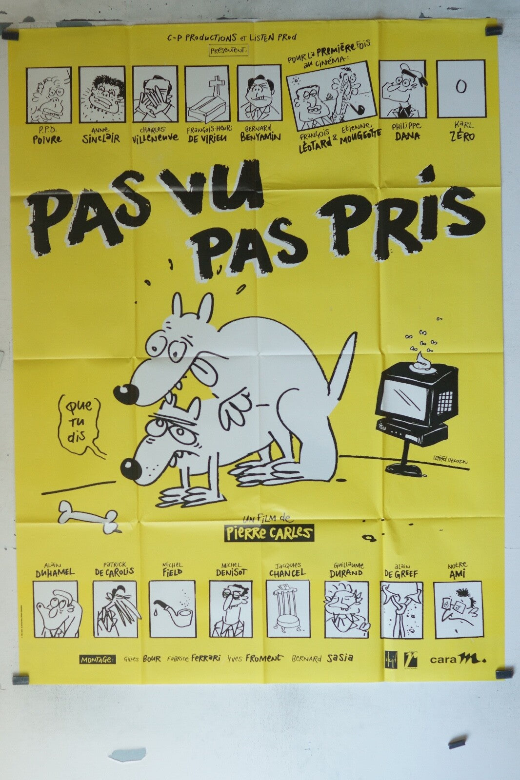 PAS VU PAS PRIS (1998)/DOCUMENTAIRE MOVIE POSTER 120x160 ANNE SINCLAIR, ALAIN