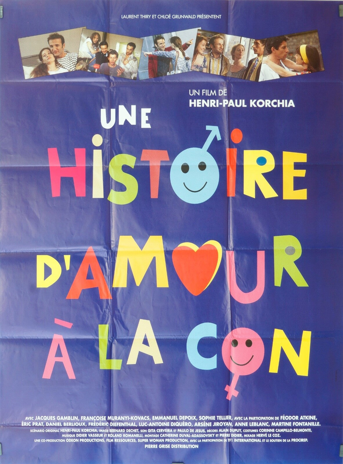 HISTOIRE D’AMOUR A LA CON POSTER ORIGINAL 120x160 JACQUES GAMBLIN