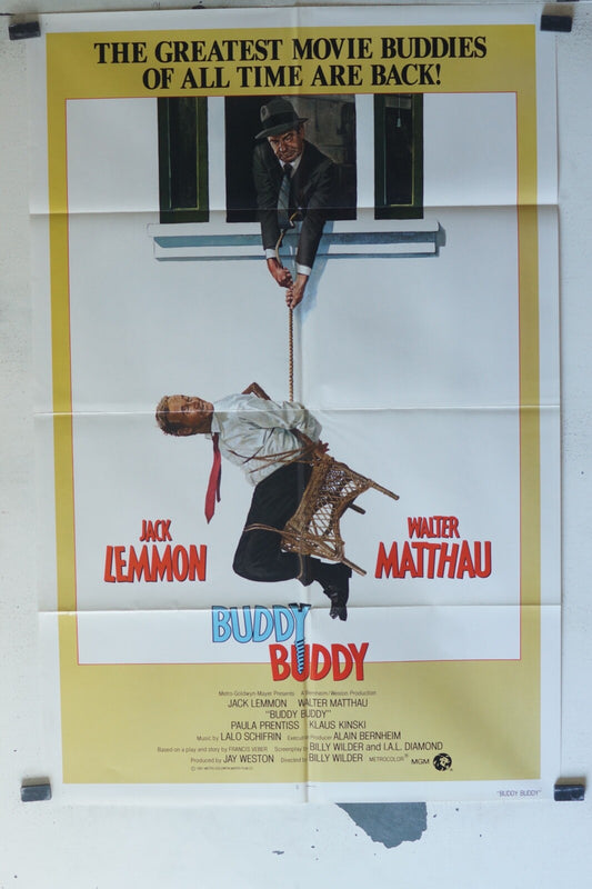 BUDDY BUDDY MOVIE POSTER ORIGINAL 68x104 Walter Matthau , Klaus Kinski