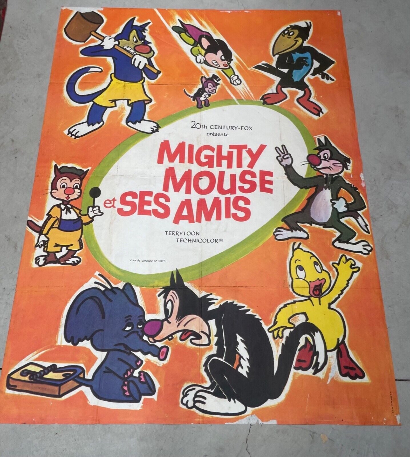 MIGHTY MOUSE ET SES AMIS POSTER ORIGINAL 120x160