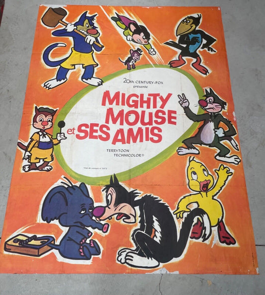 MIGHTY MOUSE ET SES AMIS POSTER ORIGINAL 120x160