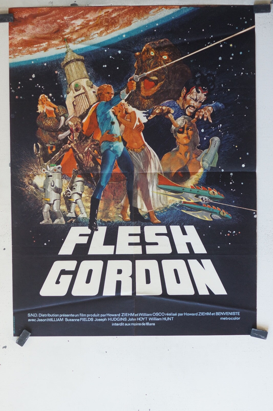 FLESH GORDON MOVIE POSTER ORIGINAL (60X80) Jason Williams , Suzanne Fields 