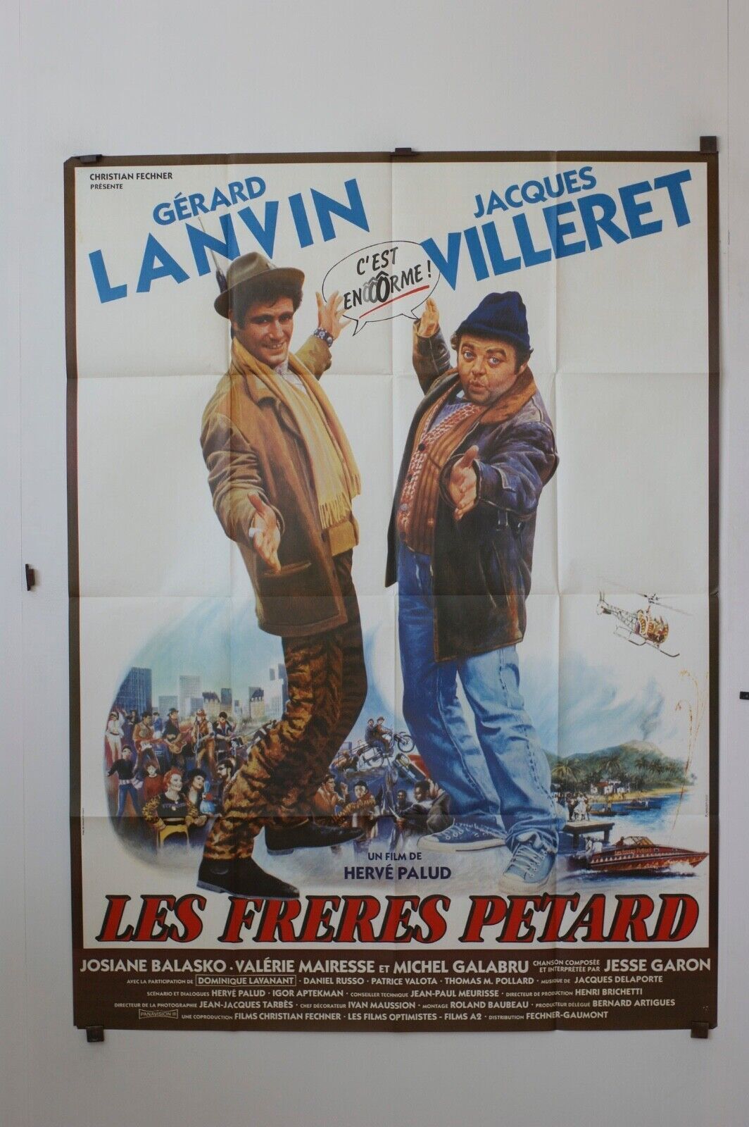LES FRÈRES PÉTARDS MOVIE POSTER ORIGINAL 120x160 GÉRARD LANVIN