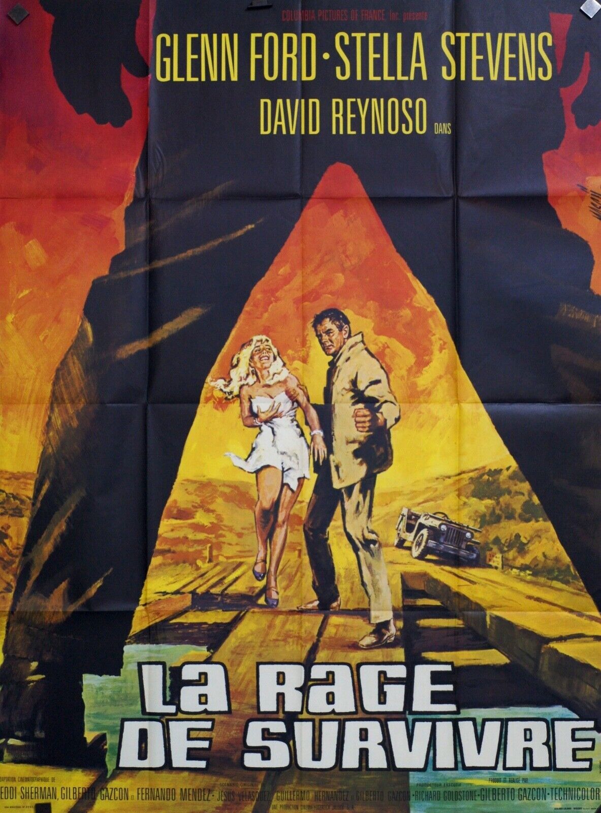 LA RAGE DE SURVIVRE MOVIE POSTER ORIGINAL (120X160) GLENN FORD