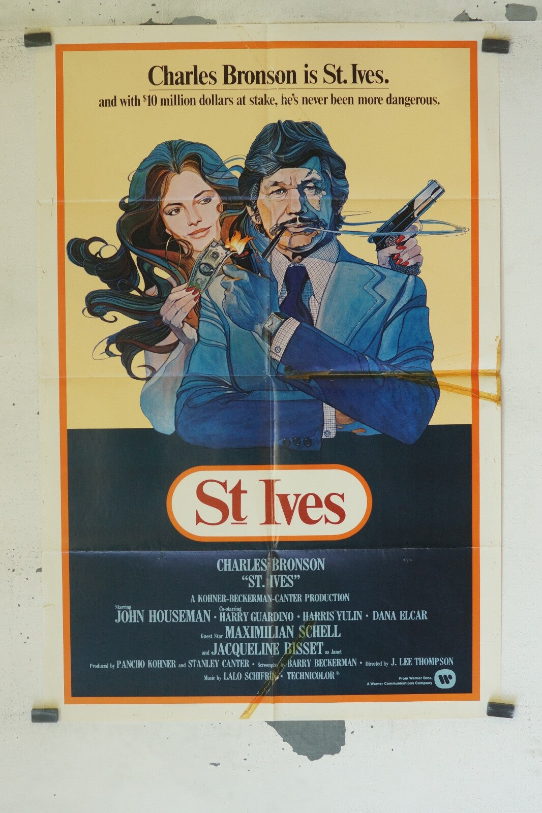 ST IVES (70X100) ORIGINAL MOVIE CHARLES BRONSON, JOHN HOUSEMAN