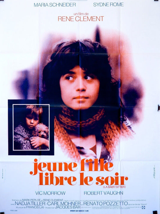 JEUNE FILLE LIBRE LE SOIR, MOVIE POSTER ORIGINAL 120x160, MARIA SCHNEIDER