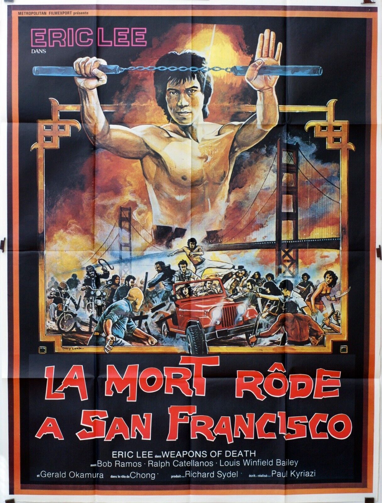 LA MORT RÔDE A SAN FRANCISCO MOVIE POSTER ORIGINAL 120x160 ERIC LEE