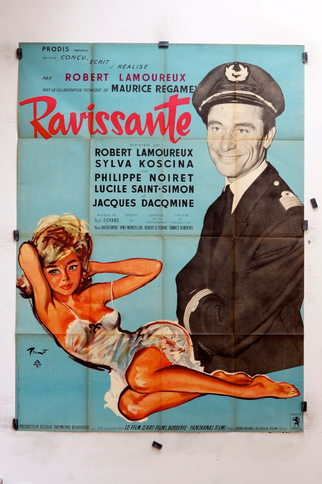 RAVISSANTE ROBERT LAMOUREUX MOVIE POSTER ORIGINAL 120x160