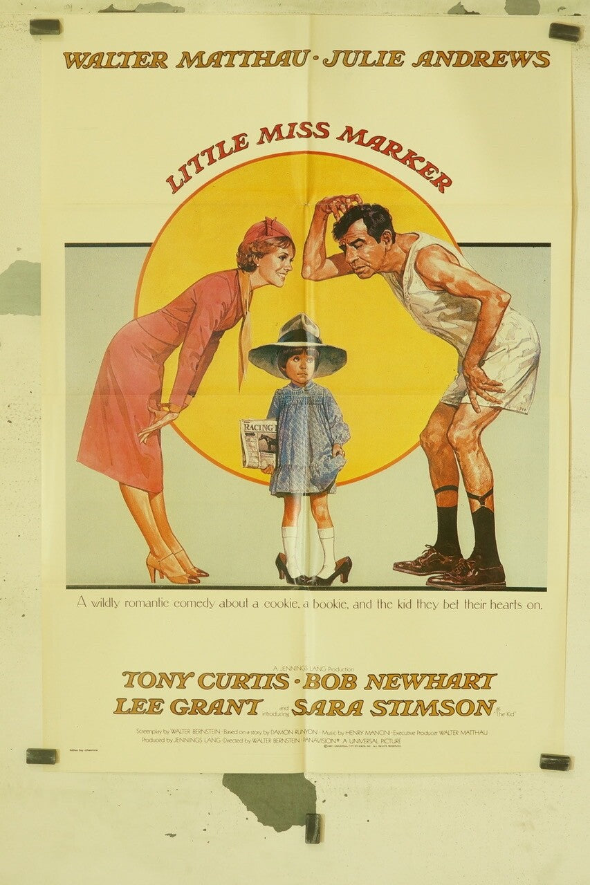 LITTLE MISS MARKER 70x100 ORIGINAL MOVIE POSTER WALTER MATTHAU – JULIE ANDREWS