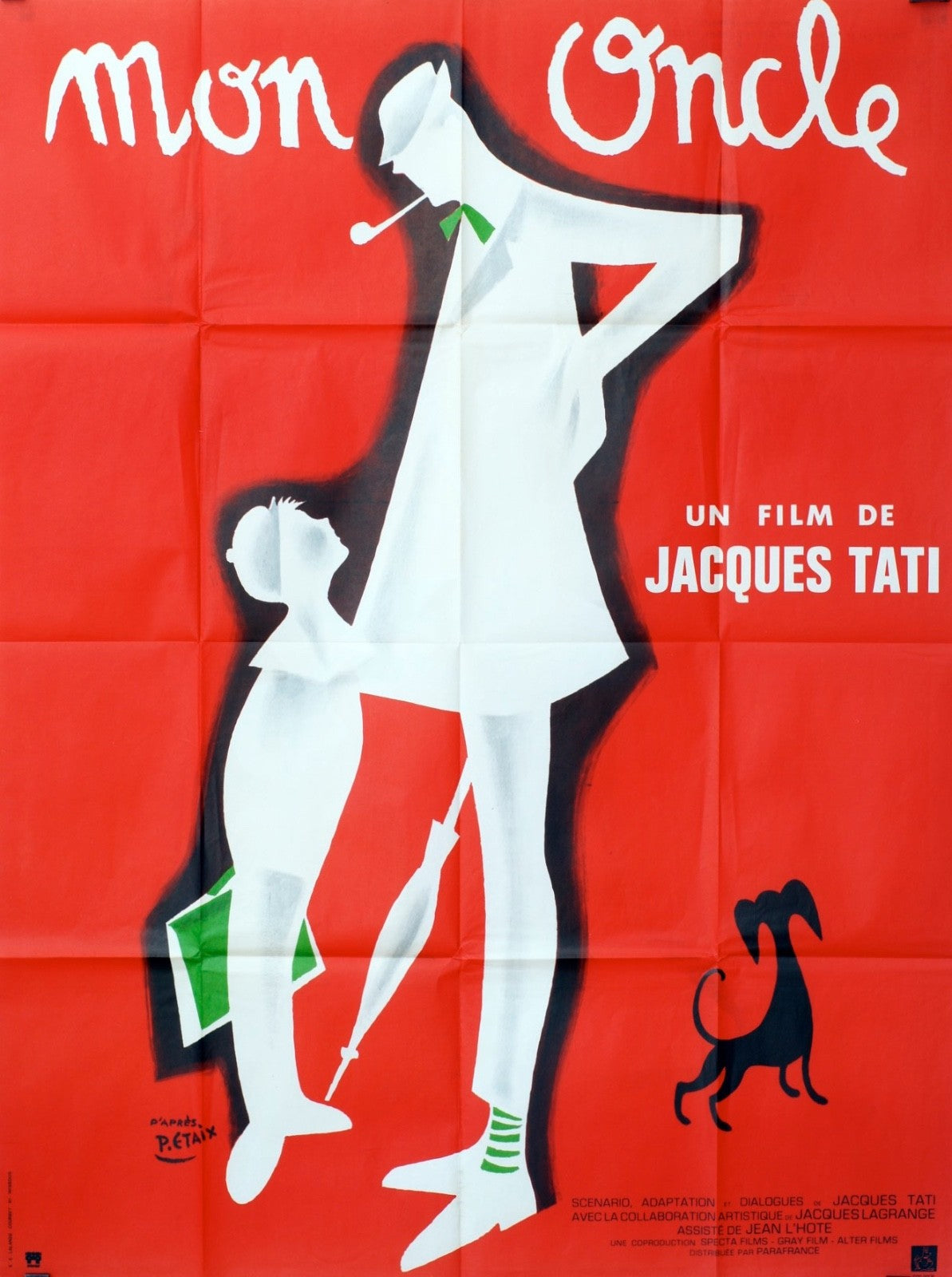 MON ONCLE   JACQUES TATI MOVIE POSTER ORIGINAL, 120X160