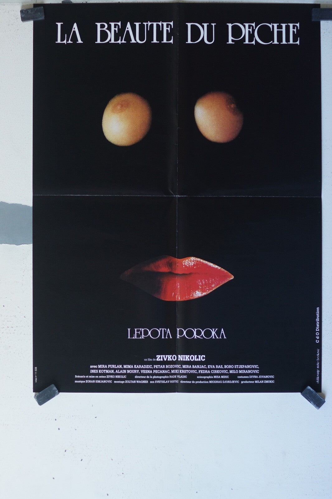 BEAUTE DU PECHE (LA) MOVIE POSTER ORIGINAL 65x48 Mira Furlan , Milutin Karadzic 