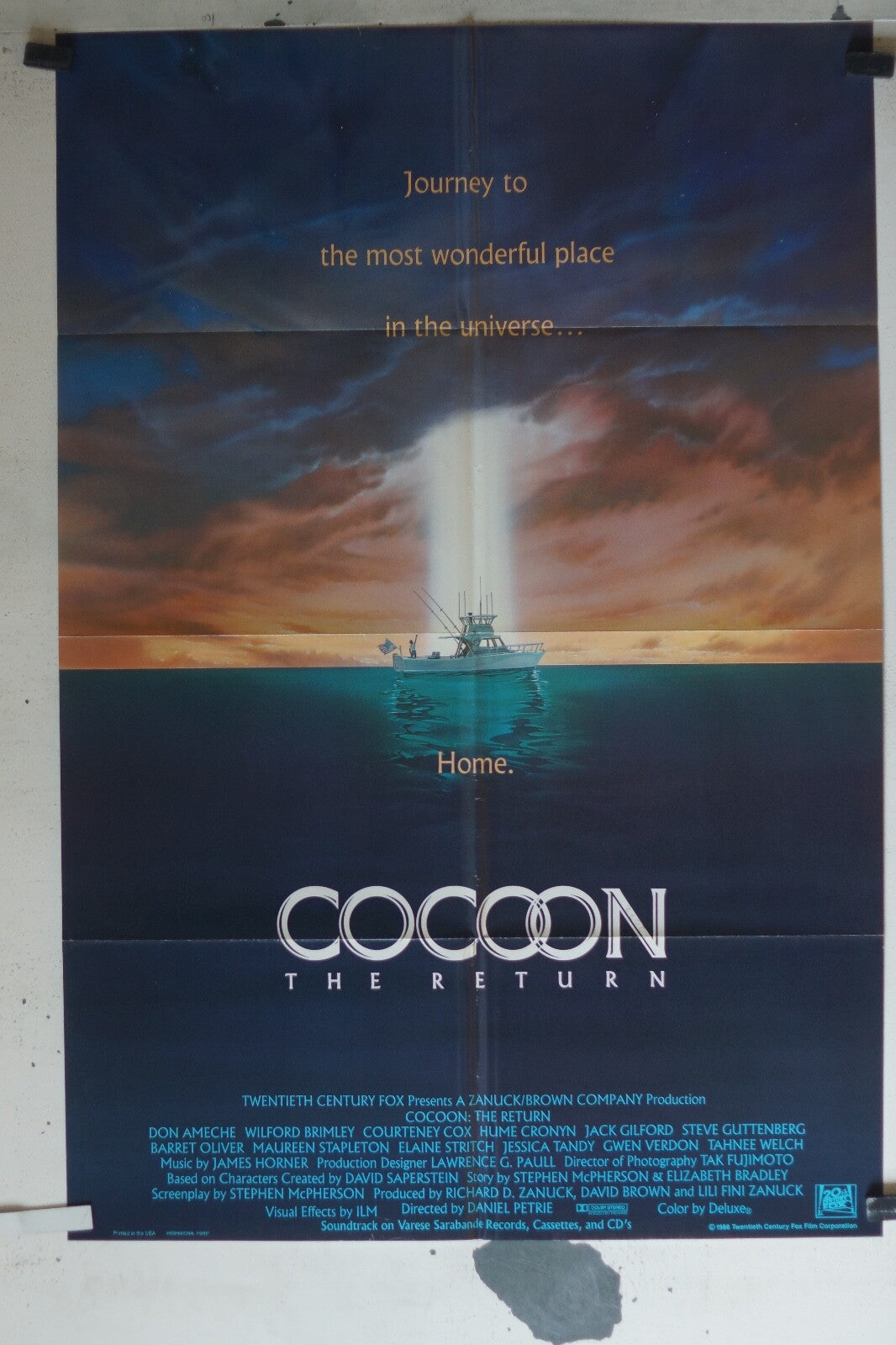 COCOON THE RETURN ORIGINAL MOVIE POSTER 69x103 Don Ameche , Wilford Brimley 