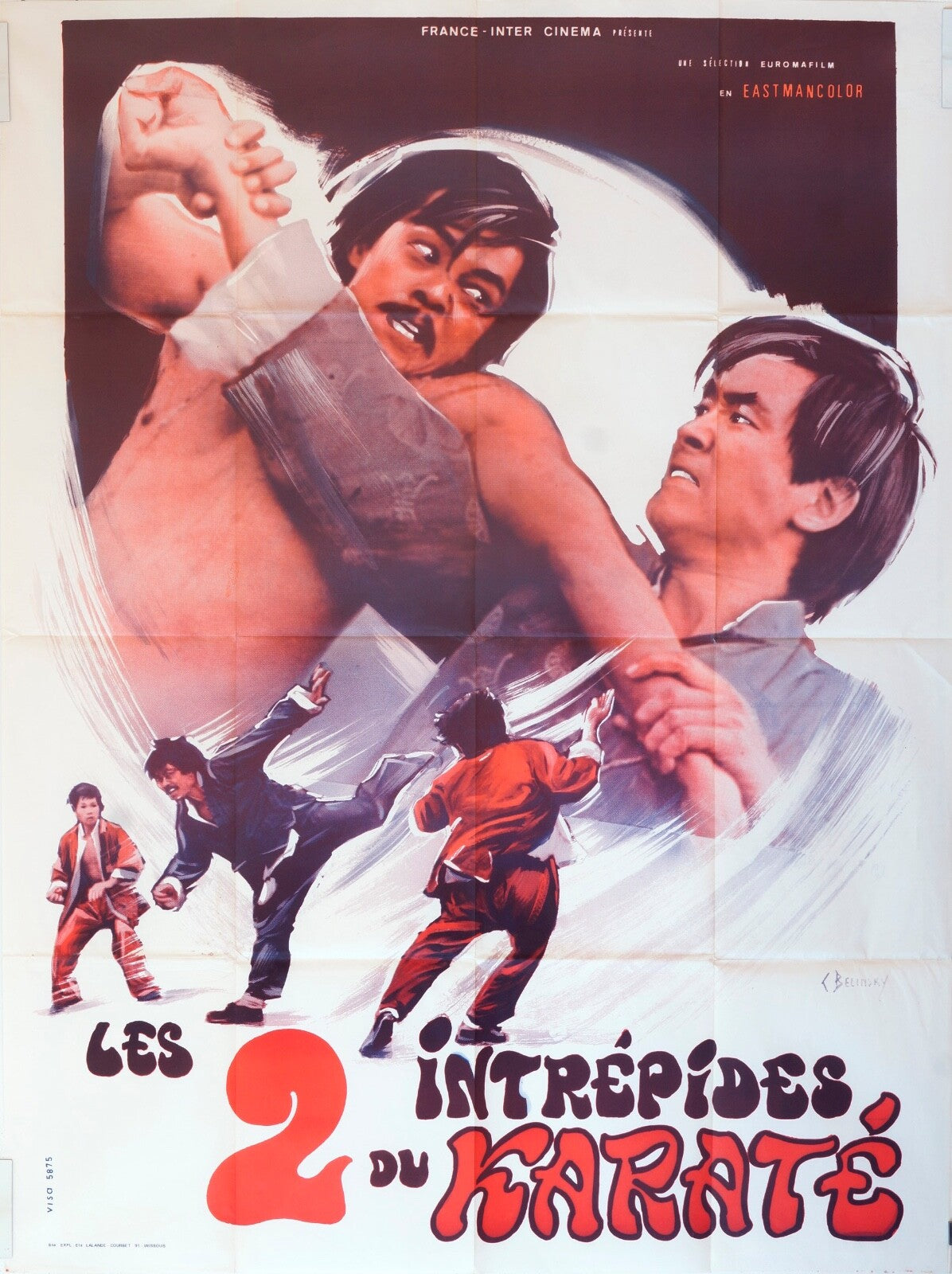 LES 2 INTRÉPIDES DU KARATÉ MOVIE POSTER ORIGINAL 120x160