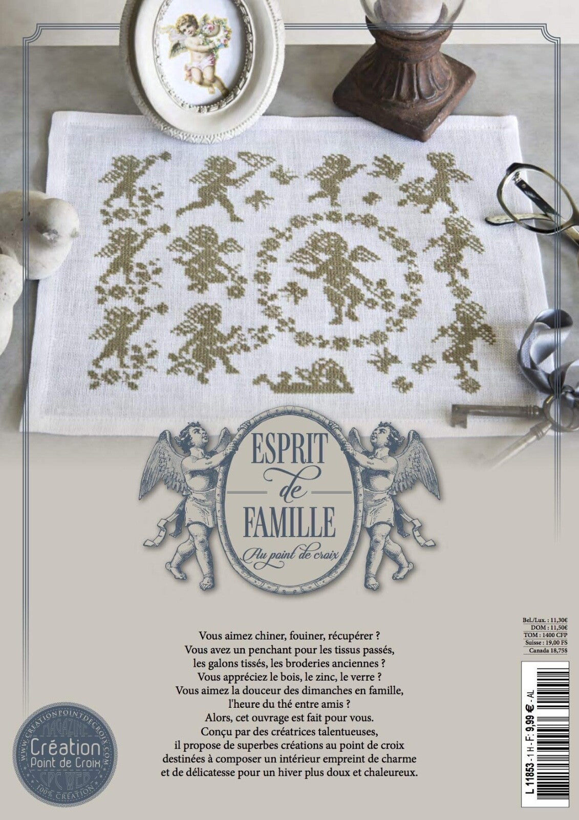 Esprit de Famille au point de croix FRENCH VERSION CROSS STITCH MAGAZINE
