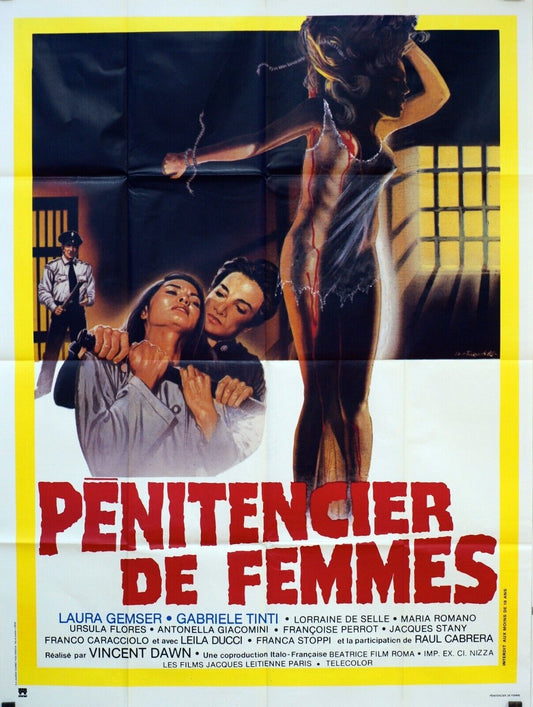 PÉNITENCIER DE FEMMES MOVIE POSTER ORIGINAL 120x160 LAURA GEMSER