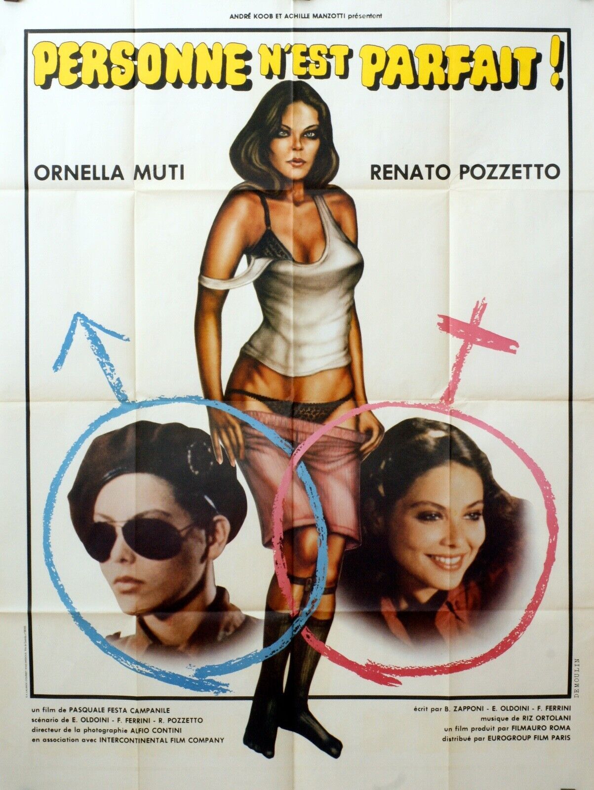 PERSONNE N’EST PARFAIT MOVIE POSTER ORIGINAL 120x160 DAN O’HERLIHY WALTER