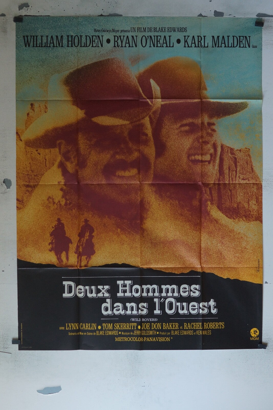 DEUX HOMMES DANS L’OUEST MOVIE POSTER ORIGINAL 120x160 WILLIAM HOLDEN
