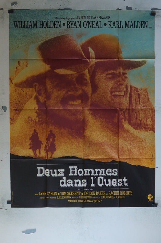DEUX HOMMES DANS L’OUEST MOVIE POSTER ORIGINAL 120x160 WILLIAM HOLDEN