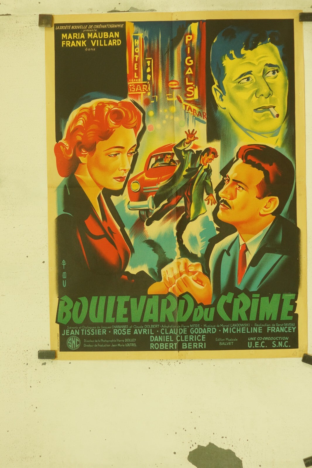 BOULEVARD DU CRIME POSTER ORIGINAL (60X80) MARIA MAUBAN – FRANK VILLARD