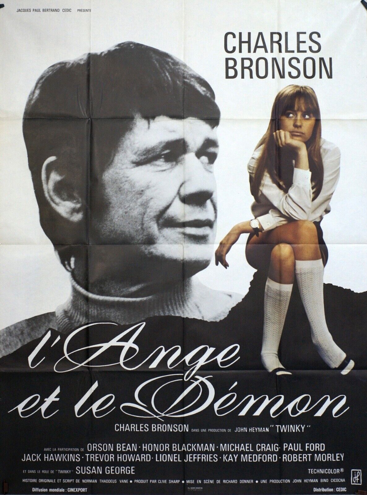 L’ANGE ET LE DÉMON ORIGINAL MOVIE POSTER 120x160 CHARLES BRONSON