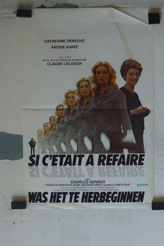 SI C’ÉTAIT À REFAIRE ORIGINAL MOVIE POSTER 55X37 CHARLES DENNER