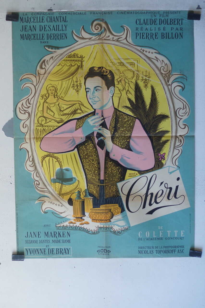 CHÉRI movie poster ORIGINAL (60x80) Marcelle Chantal, Jean Desailly