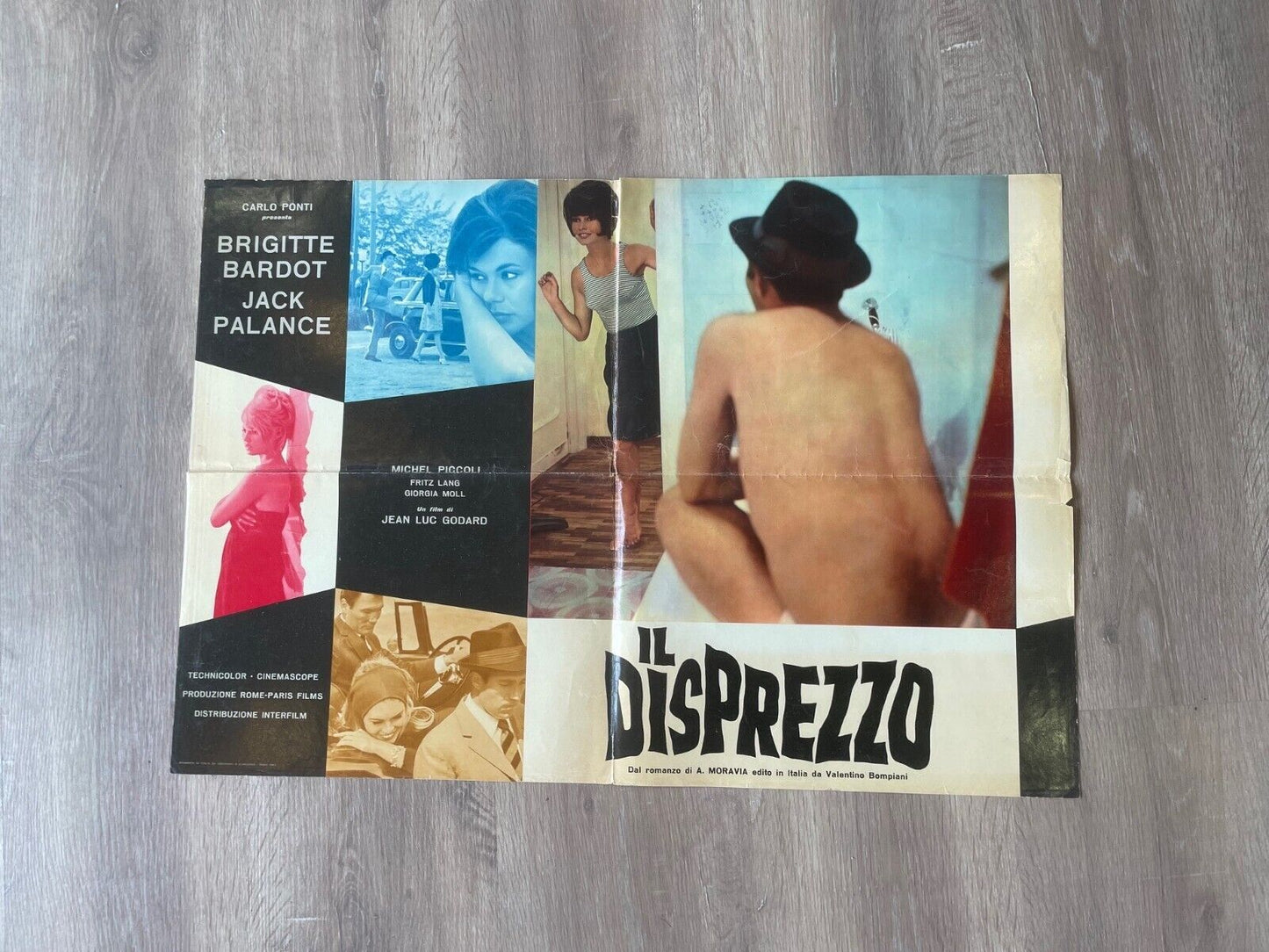 LE MÉPRIS, CONTEMPT, PHOTOS, BRIGITTE BARDOT, MOVIE POSTER ORIGINAL (50X70)