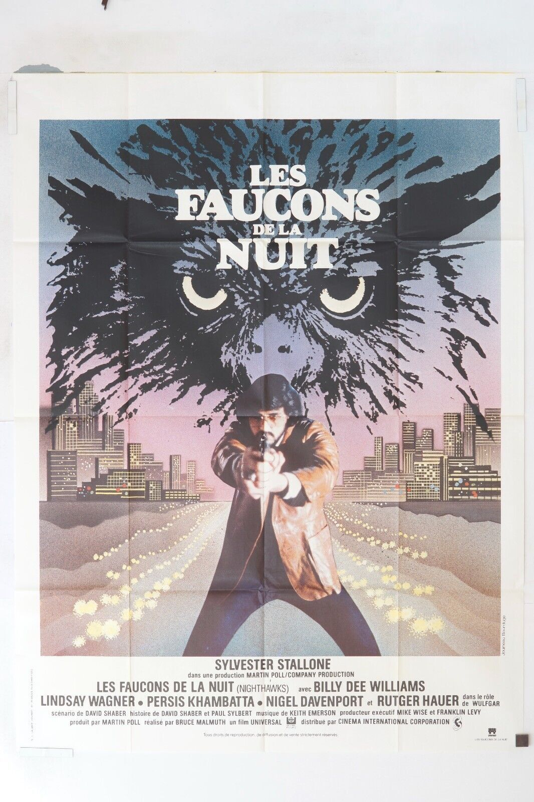 LES FAUCONS DE LA NUIT POSTER ORIGINAL 120x160 SYLVESTER STALLONE