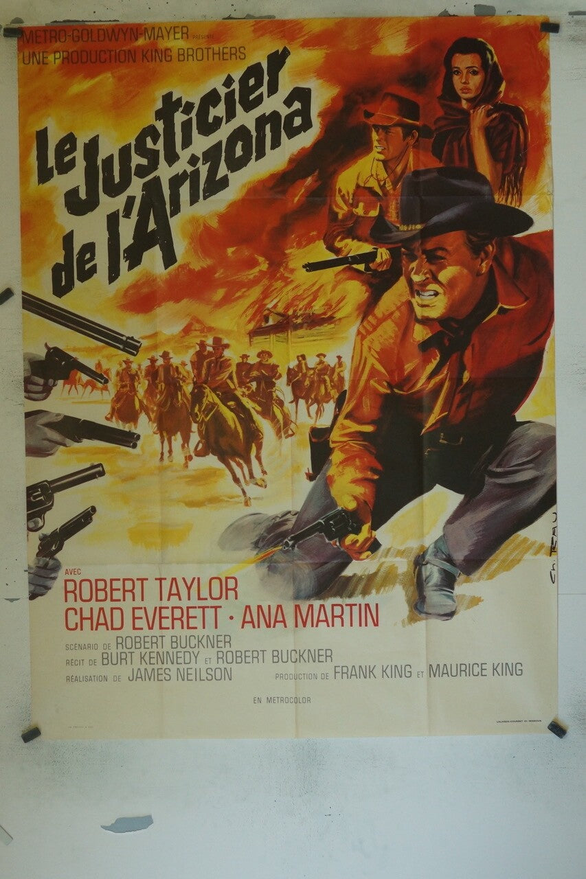 LE JUSTICIER DE L’ARIZONA ORIGINAL 120x160 ROBERT TAYLOR – CHAD EVERETT