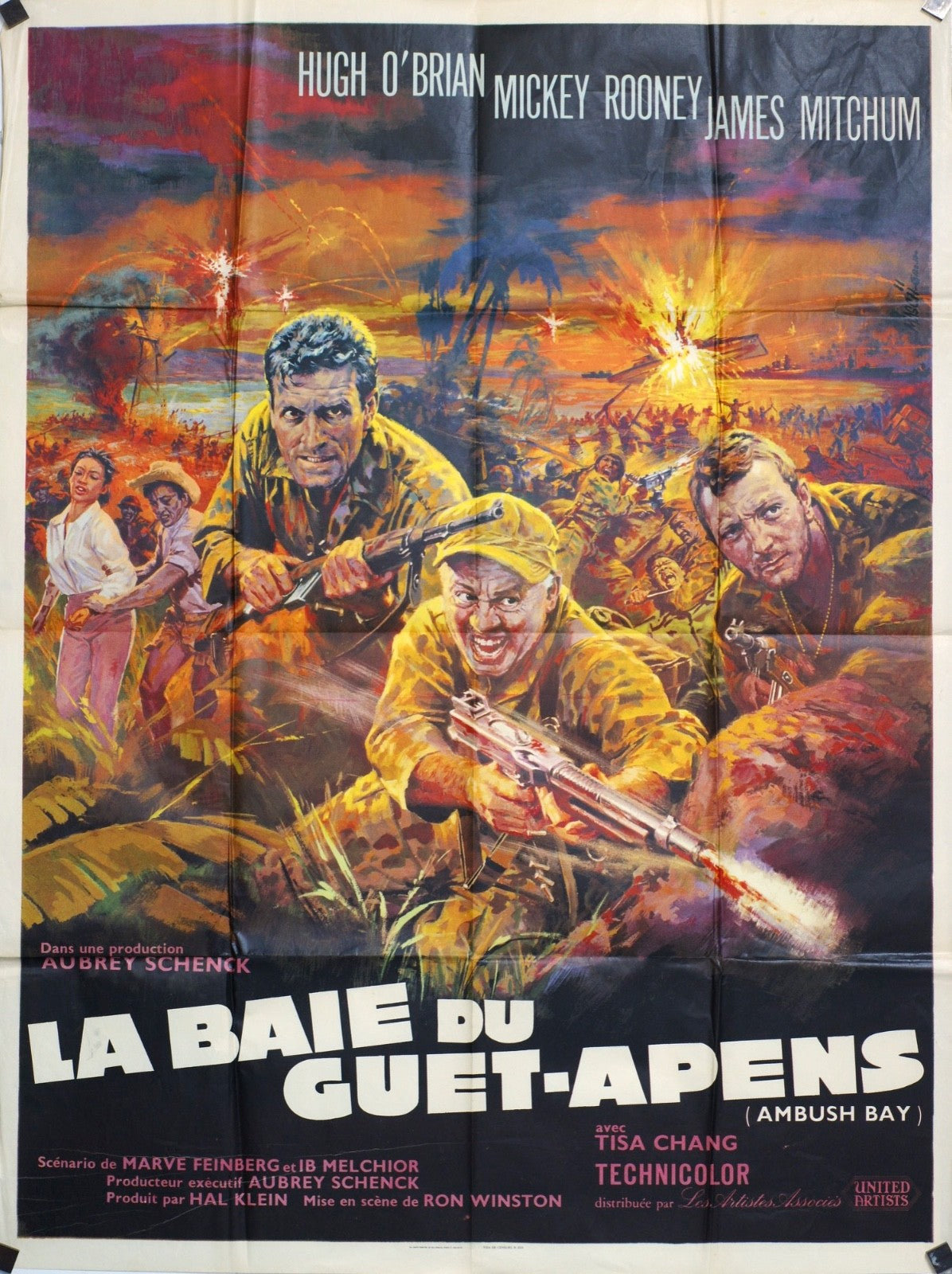 LA BAIE DU GUET APENS HUGH O’BRIEN MOVIE POSTER ORIGINAL 120x160