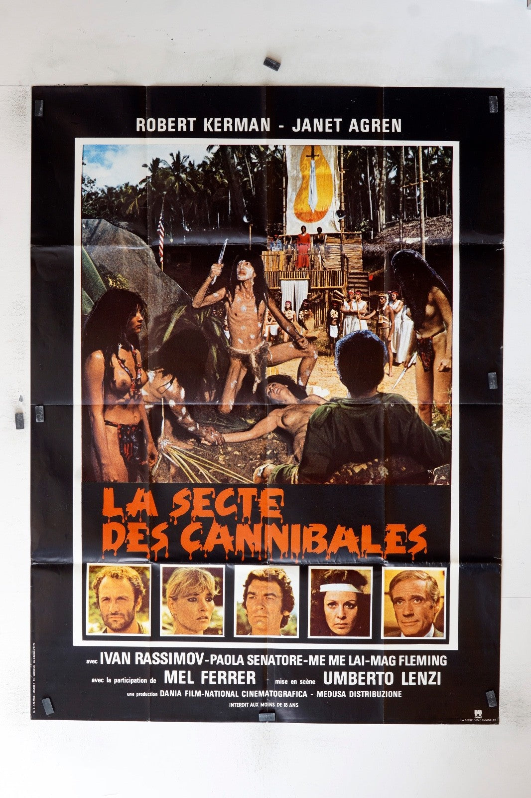 LA SECTE DES CANNIBALES ROBERT KERMAN POSTER ORIGINAL 120x160