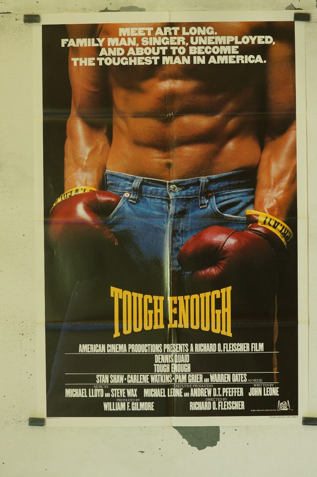 TOUGH ENOUGH (70X100) ORIGINAL MOVIE POSTER STAN SHAW – CARLENE WATKINS