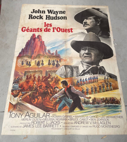 LES GÉANTS DE L’OUEST MOVIE POSTER ORIGINAL 120x160 ROMY SCHNEIDER