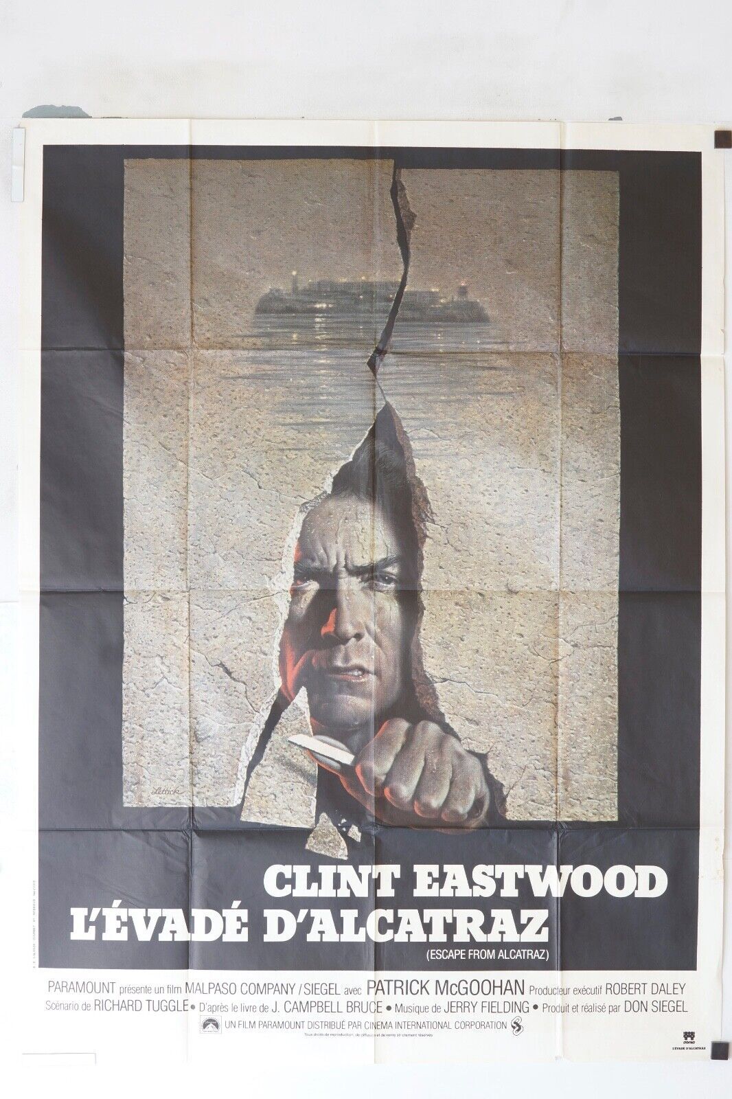 L’ÉVADÉ D’ALCATRAZ MOVIE POSTER ORIGINAL 120x160 TOM NARDINI