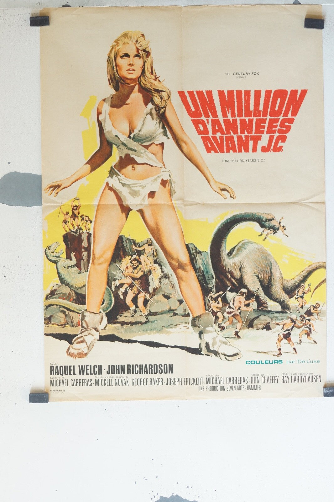 UN MILLION D’ANNEES AVANT J.C ORIGINAL MOVIE POSTER 60x80 John Richardson