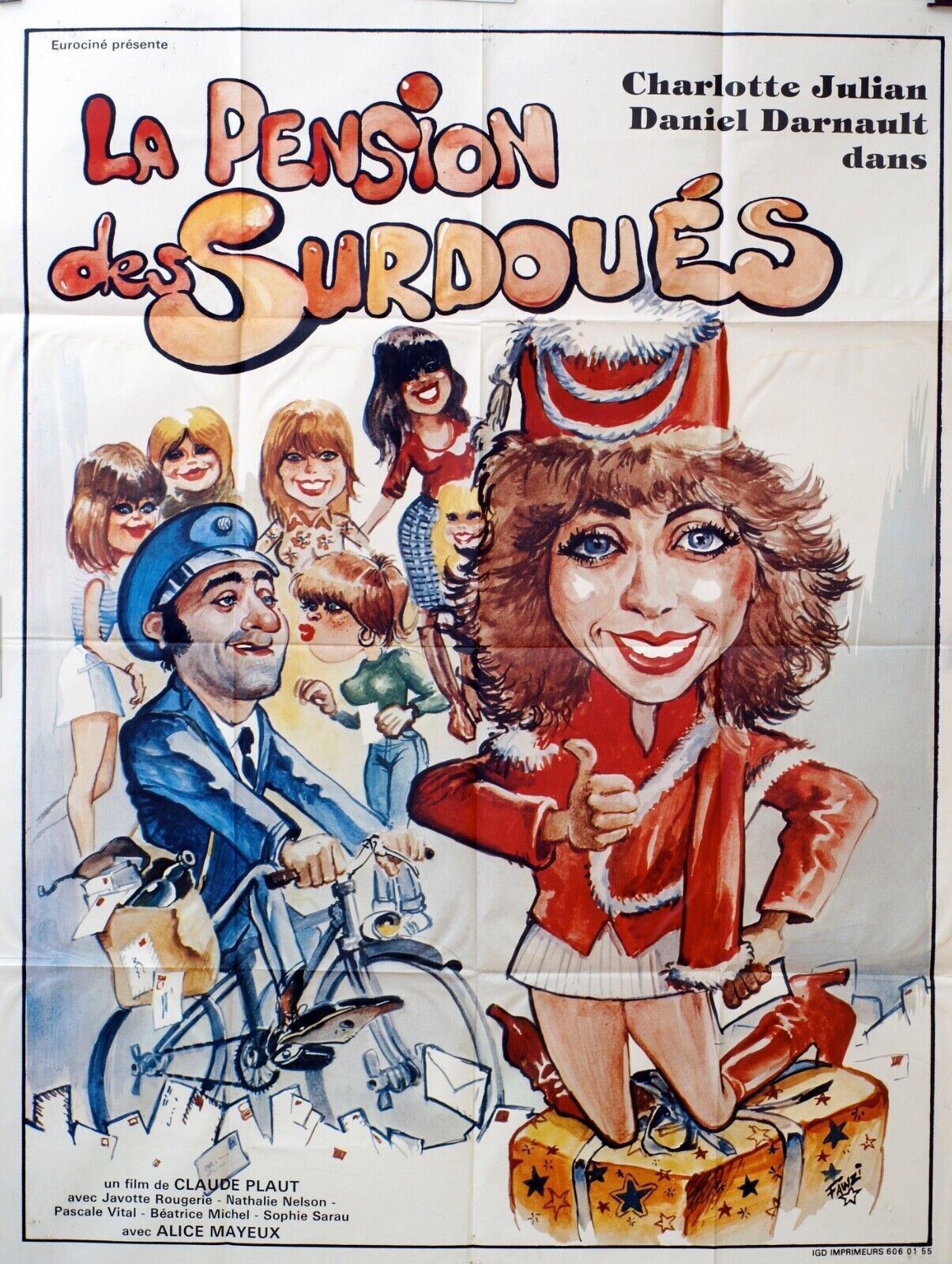 LA PENSION DES SURDOUÉ POSTER ORIGINAL120x160  JAVOTTE ROUGERIE